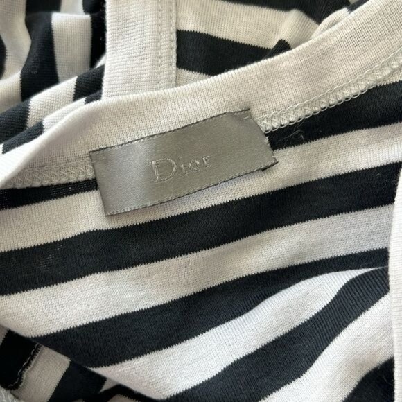 Dior SS 07 Striped Tank Top PFW Made Italy Hedi Slimane - Picture 7 of 10